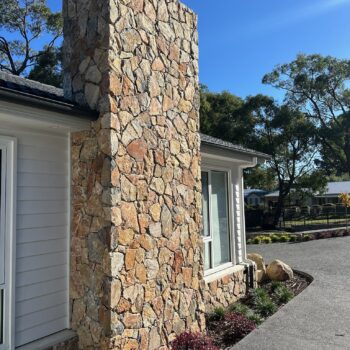 Uluru Wall Cladding used externally on a chimney